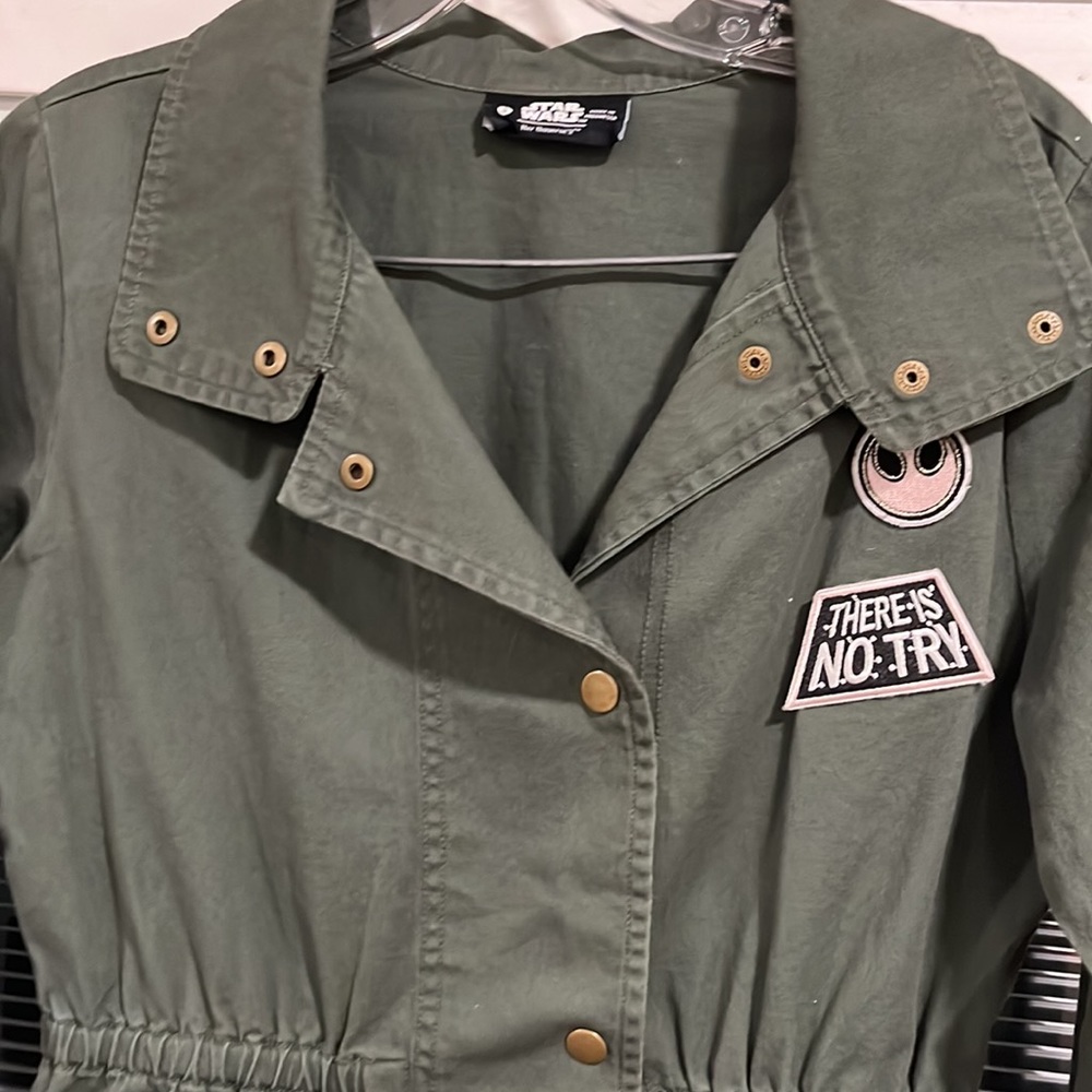 Universe Military Patchwork Jacket, Gently Preown… - image 2